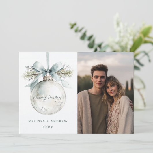 Minimal Merry Christmas Ornament 案内状 (スタンド正面)