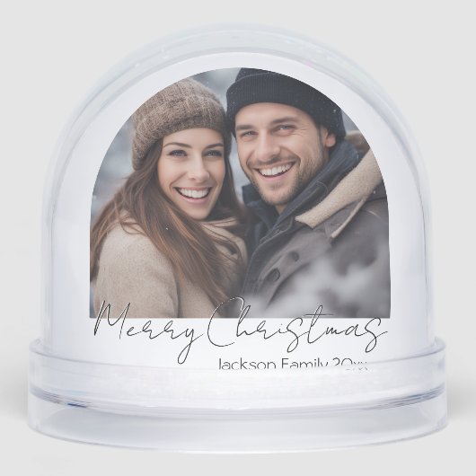 Minimal Merry Christmas Two Family Photo  (正面)