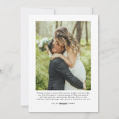 Minimal Merry & Married Christmas Photo Newlyweds シーズンカード (裏面)