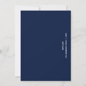 Minimal MERRY | Navy Blue Holiday Greeting Card シーズンカード (裏面)