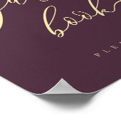 Minimal Midnight Fig Party Celebration Guest ポスター (角)