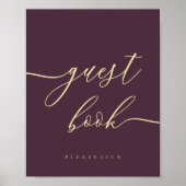 Minimal Midnight Fig Party Celebration Guest ポスター (正面)