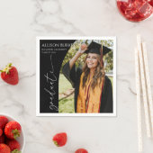 Minimal Minimalist Photo Arch Graduation スタンダードカクテルナプキン (インサイチュ)