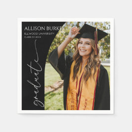 Minimal Minimalist Photo Arch Graduation スタンダードカクテルナプキン