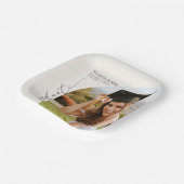 Minimal Minimalist Photo Arch Graduation ペーパープレート (傾斜あり)