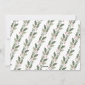 Minimal Minimalist Script Merry Christmas Photo シーズンカード (裏面)