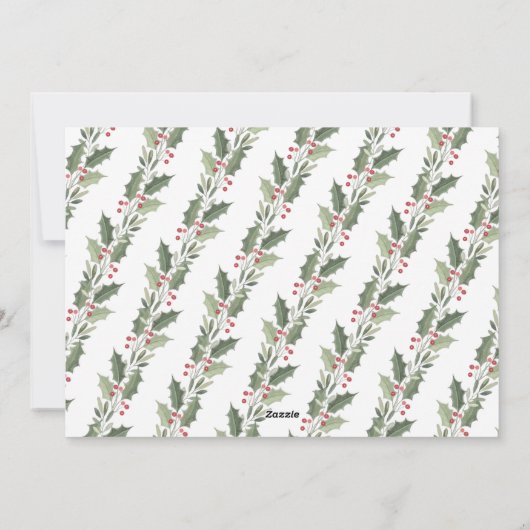 Minimal Minimalist Script Merry Christmas Photo シーズンカード (裏面)