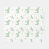 Minimal mint french bulldog Silhouette blanket  フリースブランケット (正面(横))