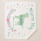 Minimal Mint Labrador Retriever | Custom Christmas シェルパブランケット (正面)