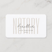 Minimal Mobile Notary Public Signing Agent Sand 名刺 (正面)