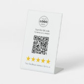 Minimal Modern 5-Star Business Review QR Code 台座サイン (正面)