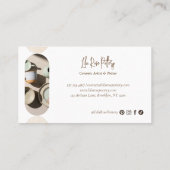 Minimal Modern Abstract Photo Handmade Pottery 名刺 (裏面)