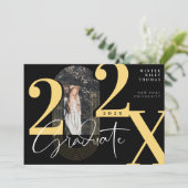 Minimal Modern Arch Photo Graduation Announcement 招待状 (スタンド正面)