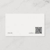 Minimal Modern Architect | QR Code Warm White 名刺 (裏面)