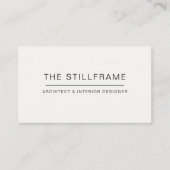 Minimal Modern Architect | QR Code Warm White 名刺 (正面)