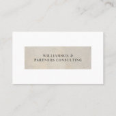 Minimal Modern Beige Stone texture Photo QR Code 名刺 (裏面)