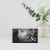 Minimal Modern Black White Photo QR Photography 名刺 (スタンド正面)