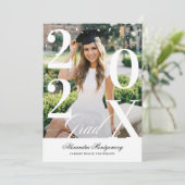 Minimal Modern Bold Graduation Year Photo Party 招待状 (スタンド正面)