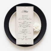 Minimal modern border elegant wedding menu メニュー