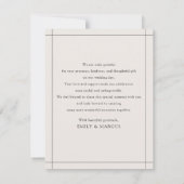 Minimal modern border photo wedding thank you card 招待状 (裏面)