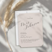 Minimal Modern Bridal Shower | The Future Mrs. 招待状