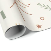 Minimal Modern Christmas Seamless Pattern – Chic H ラッピングペーパー (ロールコーナー)