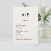 Minimal Modern City Hall Wedding Details Card エンクロージャーカード (スタンド正面)