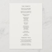 Minimal Modern Civil Wedding Program プログラム (裏面)