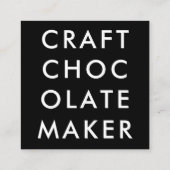 Minimal Modern Craft Chocolate Maker Qr Code スクエア名刺 (裏面)