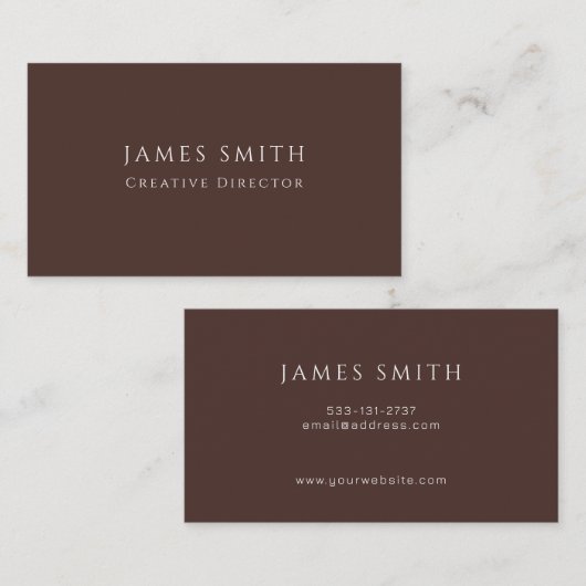 Minimal Modern Creative Director Business Card 名刺 (正面/裏面)