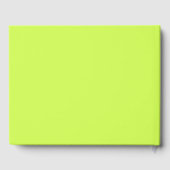 Minimal Modern Cyber Lime Jet Black Wedding Guest ゲストブック (裏面)