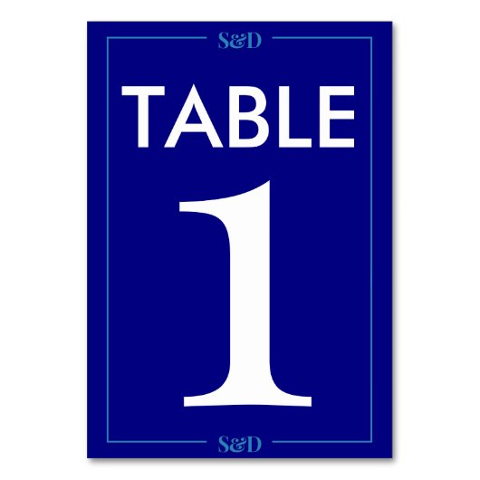 Minimal Modern Editable Wedding テーブルナンバー (正面)