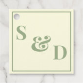 Minimal Modern Editable Wedding フェイバータグ (正面)