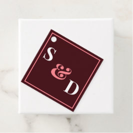 Minimal Modern Editable Wedding フェイバータグ