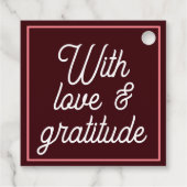 Minimal Modern Editable Wedding フェイバータグ (裏面)