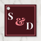 Minimal Modern Editable Wedding フェイバータグ (正面)