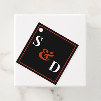 Minimal Modern Editable Wedding フェイバータグ