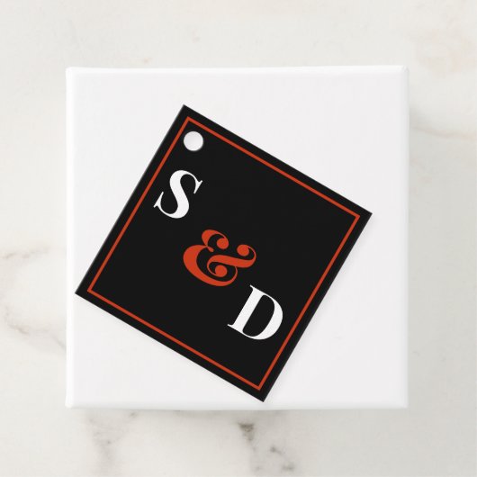 Minimal Modern Editable Wedding フェイバータグ (インサイチュ)