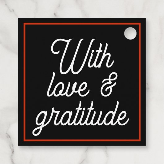 Minimal Modern Editable Wedding フェイバータグ (裏面)