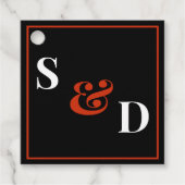 Minimal Modern Editable Wedding フェイバータグ (正面)