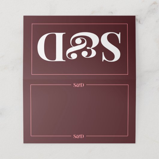 Minimal Modern Editable Wedding プレイスカード (外部開封)