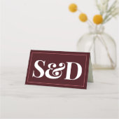 Minimal Modern Editable Wedding プレイスカード (裏面)