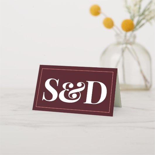 Minimal Modern Editable Wedding プレイスカード (裏面)