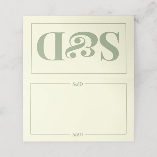 Minimal Modern Editable Wedding プレイスカード (外部開封)