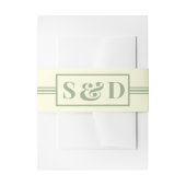 Minimal Modern Editable Wedding 招待状ベリーバンド (正面例)