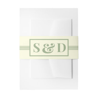Minimal Modern Editable Wedding 招待状ベリーバンド