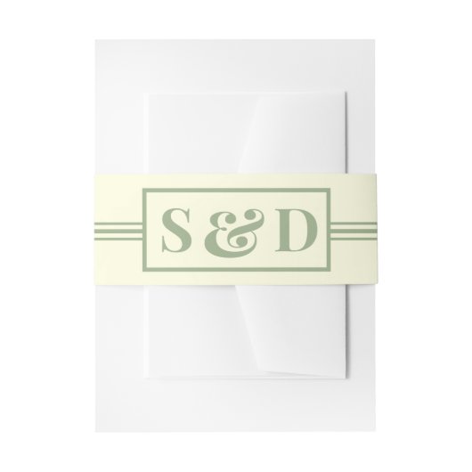 Minimal Modern Editable Wedding 招待状ベリーバンド (正面例)