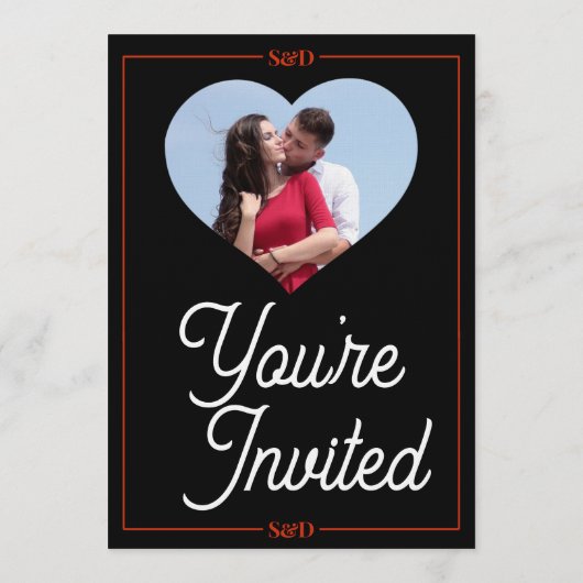 Minimal Modern Editable Wedding 招待状 (裏面)