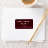 Minimal Modern Editable Wedding RSVP Address Label ラベル (インサイチュ)