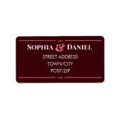 Minimal Modern Editable Wedding RSVP Address Label ラベル (正面)